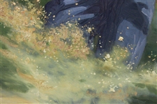 Original Oil Painting of Faldo Blasting from the Bunker by Artist Bernard Willington - Framed