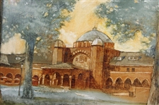 Original Architect Tom Bendelow at Medinah Oil Painting Signed by Artist Robert Fletcher - Framed