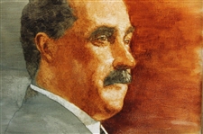 Original Architect Tom Bendelow at Medinah Oil Painting Signed by Artist Robert Fletcher - Framed