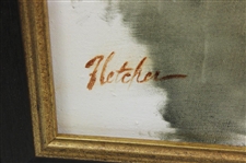 Original Architect Tom Bendelow at Medinah Oil Painting Signed by Artist Robert Fletcher - Framed