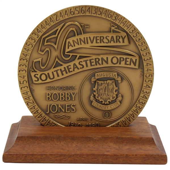 Augusta CC Southeastern Open Bobby Jones 50th Anniversary Ltd Player Gift Bronze Medal in Box