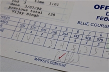 Singh, Sluman, Price & Seven (7) Others Signed 1998-99 Doral Ryder Open Official Scorecards