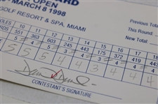 Langer, Duval, Azinger & Seven (7) Others Signed 1998-99 Doral-Ryder Open Official Scorecards