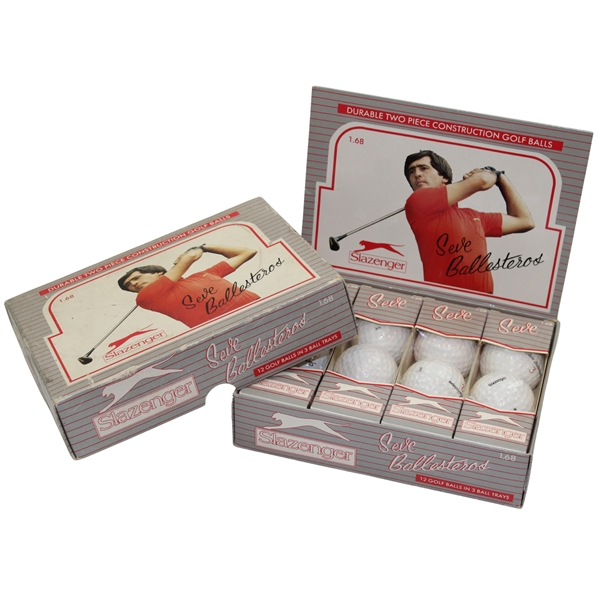 Full Dozen Seve Ballesteros Slazenger Golf Balls in Original Box & Sleeves