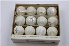 Full Dozen Jack Burke MacGregor Golf Balls in Original Box & 2/3 Sleeves