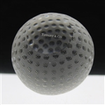 Tiffany & Co Luxury Leaded Crystal Art Glass Golf Ball Paperweight