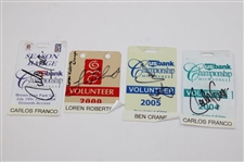 Fifteen (15) Various Greater Milwaukee Open Winners Signed Tickets/Badges/Credentials JSA ALOA