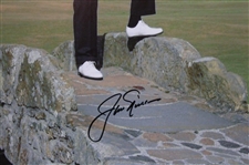 Jack Nicklaus Signed 16x20 St Andrews Swilken Bridge Open Farewell Photo JSA ALOA