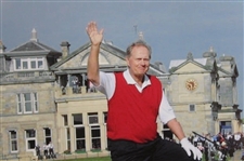 Jack Nicklaus Signed 16x20 St Andrews Swilken Bridge Open Farewell Photo JSA ALOA