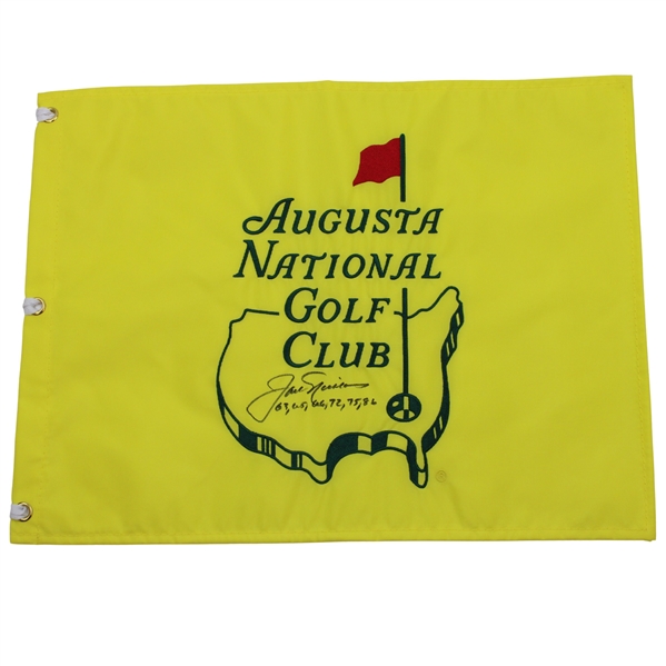 Jack Nicklaus Signed Augusta National GC Member Only Embroidered Flag w/Years Won - New Version JSA ALOA