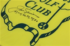 Jack Nicklaus Signed Augusta National GC Member Only Embroidered Flag w/Years Won - New Version JSA ALOA