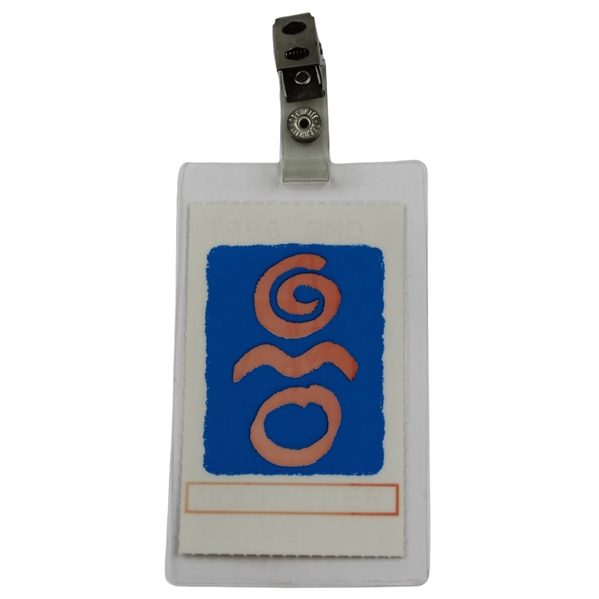 Tiger Woods Pro Debut 1996 GMO Volunteer Badge - Seldom Seen