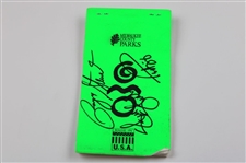 1996 GMO Yardage Book from Tiger Woods' Pro Debut Signed by Payne, Zinger & Stricker JSA ALOA