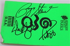 1996 GMO Yardage Book from Tiger Woods' Pro Debut Signed by Payne, Zinger & Stricker JSA ALOA