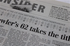 Rickie Fowler Shoots 62 as H.S. Freshman at 2007 CIF-SCGA for Record Setting Victory Newspaper