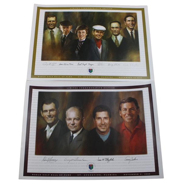 2008 & 2009 World Golf Hall of Fame Inductee Posters 