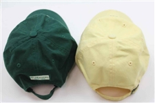 2011 Masters Tournament Green & Lt Yellow Dated Caddy Hats