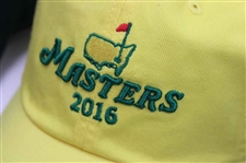 Four (4) 2016 Masters Caddy Hats - Green Circle Logo, Rectangle Patch, Top Dated & Under Dated