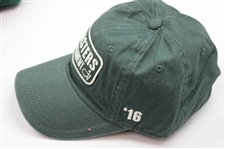 Four (4) 2016 Masters Caddy Hats - Green Circle Logo, Rectangle Patch, Top Dated & Under Dated