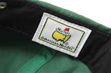 Four (4) 2016 Masters Caddy Hats - Green Circle Logo, Rectangle Patch, Top Dated & Under Dated