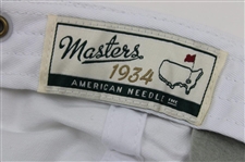 2019 Masters Tournament Embroidered Navy Circle Logo White Hat - New w/Tag