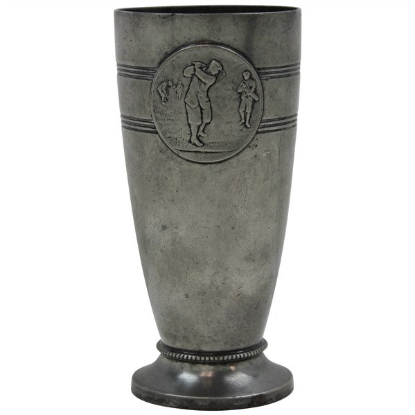 Pewter Cup With Golfer Motif