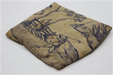 Pillow with Oriental Figures Playing Golf