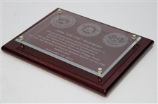 Chi Chi Rodriguez's FBI Association Memorial College Fund Plaque September 12th, 2016