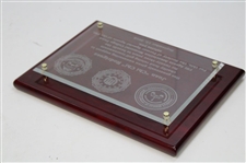 Chi Chi Rodriguez's FBI Association Memorial College Fund Plaque September 12th, 2016