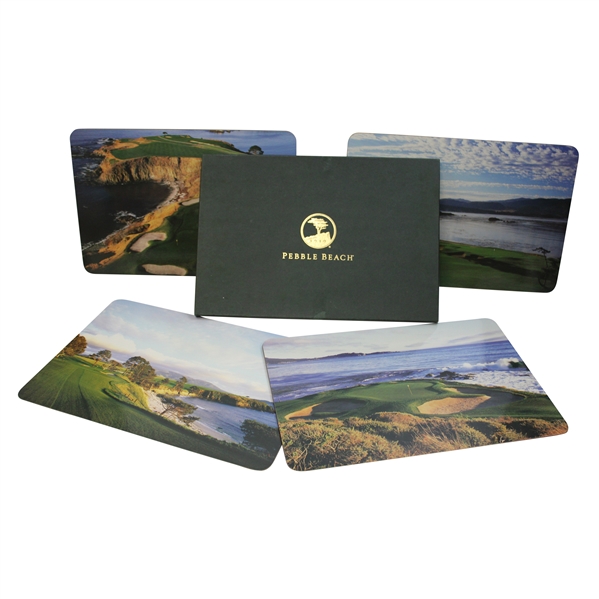 Chi Chi Rodriguezs Four (4) Pebble Beach Golf Links Placemats in Original Box