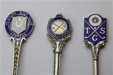 Seven (7) Various Vintage Golf Themed Sterling Silver Spoons