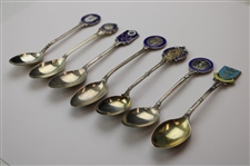 Seven (7) Various Vintage Golf Themed Sterling Silver Spoons