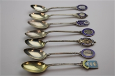 Seven (7) Various Vintage Golf Themed Sterling Silver Spoons