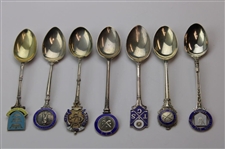 Seven (7) Various Vintage Golf Themed Sterling Silver Spoons