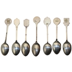 Seven (7) Various Vintage Golf Themed Sterling Silver Spoons