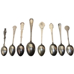 Eight (8) Various Vintage Golf Themed Sterling Silver Spoons