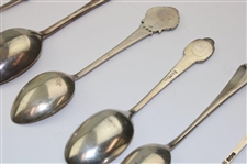 Eight (8) Various Vintage Golf Themed Sterling Silver Spoons