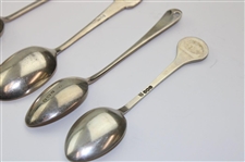 Eight (8) Various Vintage Golf Themed Sterling Silver Spoons