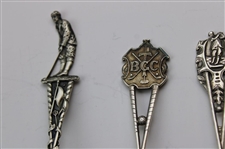 Four (4) Various Vintage Golf Themed Sterling Silver Spoons
