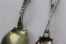 Four (4) Various Vintage Golf Themed Sterling Silver Spoons