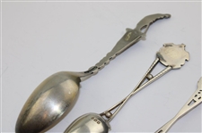 Four (4) Various Vintage Golf Themed Sterling Silver Spoons