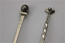 Seven (7) Various Vintage Golf Themed Sterling Silver Spoons