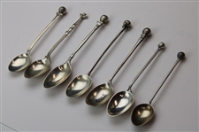 Seven (7) Various Vintage Golf Themed Sterling Silver Spoons