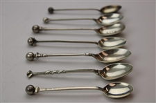 Seven (7) Various Vintage Golf Themed Sterling Silver Spoons