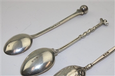 Seven (7) Various Vintage Golf Themed Sterling Silver Spoons