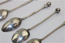 Seven (7) Various Vintage Golf Themed Sterling Silver Spoons