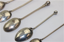 Seven (7) Various Vintage Golf Themed Sterling Silver Spoons