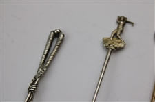Seven (7) Various Vintage Golf Themed Sterling Silver Spoons