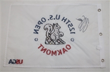 Champion JJ Spaun Signed 2025 US Open at Oakmont Embroidered Flag JSA ALOA