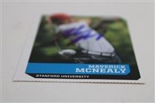 Maverick McNealy Signed 2015 Sports Illustrated Kids Golf Rookie Card #442 JSA ALOA